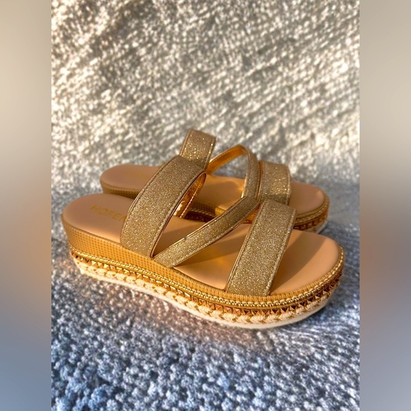 NEW Women Platform Sandals Espadrille Slip on Open Toe Boho Wedge Sandal Size 10 - Picture 3 of 13